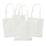 Sparpack, Baumwolltasche lange Tragegriffe, 38x42 cm, Wei�, 12 St�ck