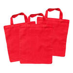 Sparpack, Baumwolltasche Rot, 12 St�ck