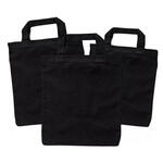 Sparpack Baumwolltasche Schwarz, 12 St�ck