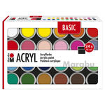 NEU Marabu Acrylfarbenset Basic, 24 x 18 ml