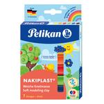 SALE Pelikan Kinderknete / Wachsknete Nakiplast dauerelastisch, 7 Farben, 125 g