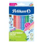 SALE Pelikan Filzstifte / Fasermaler Colorella Duo, 10+2 Farben