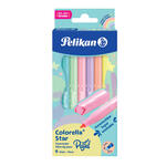 SALE Pelikan Filzstifte / Fasermaler Colorella Star PASTELL, 6 Farben