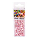 Rayher Pailletten gew�lbt, waschbar, 6mm �, 4000 St�ck, irisierend rosa