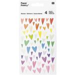 NEU Sticker Herzen klein, bunt, 4 Blatt
