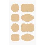 NEU Kraftpapier Sticker Etiketten, 4 Blatt