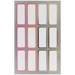 NEU Office Sticker Etiketten, gold/silber/neon, 4 Blatt