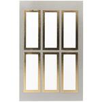 NEU Office Sticker mit Goldrahmen, eckig, 4 Blatt