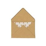 NEU Mini Briefumschl�ge & Karten, 3 x 4,5 cm, 10 St�ck, Kraftpapier - Hot Foil Gold