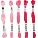 Sticktwist, 8 Meter, Farbe: Rosa - Verschiedene Farbschattierungen