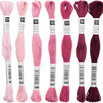 Sticktwist, 8 Meter, Farbe: Hellrosa - Verschiedene Farbschattierungen