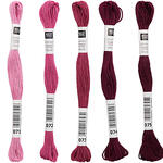 Sticktwist, 8 Meter, Farbe: Beerenrot - Verschiedene Farbschattierungen