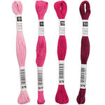 Sticktwist, 8 Meter, Farbe: Pink - Verschiedene Farbschattierungen