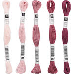 Sticktwist, 8 Meter, Farbe: Weinrot - Verschiedene Farbschattierungen