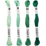 Sticktwist, 8 Meter, Farbe: Seegr�n - Verschiedene Farbschattierungen