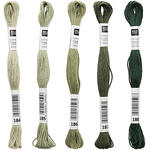 Sticktwist, 8 Meter, Farbe: Khaki - Verschiedene Farbschattierungen