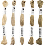 Sticktwist, 8 Meter, Farbe: Kiesel - Verschiedene Farbschattierungen