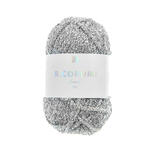 Ricorumi Lam� H�kelgarn, 62% Polyester und 38% Polyamid, 10 g, Silber