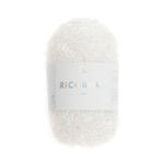Ricorumi Lam� H�kelgarn, 62% Polyester und 38% Polyamid, 10 g, Wei� irisierend