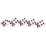 Kunststoff-Perlen Itoshii, W�rfel, 6 x 6 x 6 mm, 96 Stk, Classic Wei�