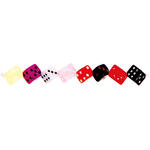 Kunststoff-Perlen Itoshii, W�rfel, 6 x 6 x 6 mm, 96 Stk, Multicolor