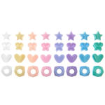 Kunststoff Gro�loch-Perlen, Itoshii Ponii, 9 x 6 mm, 256 Stk, Formmix Pastell
