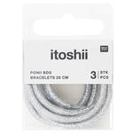Armb�nder 3er Set, Itoshii Ponii, Schn�rsenkel-Style, 28 cm - Verschiedene Farben