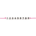 Kunststoff-Perlen, Zahlen Mix, 6 x 7 x 4 mm, 165 Stk, Wei�