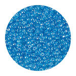 Rocailles-Perlen, 3,1 mm, 14 g, T�rkis Irisierend