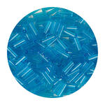 Rocailles-Perlen St�bchen, 6,75 mm, 14 g, T�rkis Irisierend