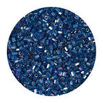 Rocailles-Perlen 2Cut, 2 mm, 14 g, T�rkis mit Silbereinzug