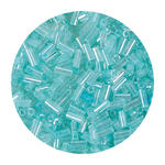 Rocailles-Perlen St�bchen, 6,75 mm, 14 g, Hellmint Transparent