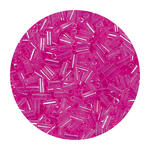 Rocailles-Perlen St�bchen, 6,75 mm, 14 g, Pink Transparent