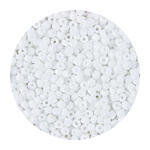Rocailles-Perlen, 3,1 mm, 14 g, Wei� Opak