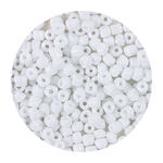 Rocailles-Perlen, 4 mm, 14 g, Wei� Opak
