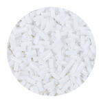 Rocailles-Perlen St�bchen, 6,75 mm, 14 g, Wei� Opak