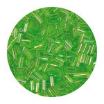 Rocailles-Perlen St�bchen, 6,75 mm, 14 g, Pistazie Opak