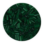 Rocailles-Perlen St�bchen, 6,75 mm, 14 g, Gr�n Transparent