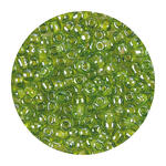 Rocailles-Perlen, 4 mm, 14 g, Pistazie Gl�nzend