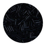 Rocailles-Perlen St�bchen, 6,75 mm, 14 g, Schwarz