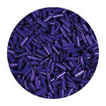Rocailles-Perlen St�bchen, 6,75 mm, 14 g, Dunkelblau Opak
