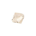 Glasschliff-Perlen Raute, 6 mm, 12 Stk, Wei�