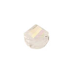Glasschliff-Kandis Perle, 6 mm, 12 Stk, Wei� Regenbogen