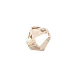 Glasschliff-Perlen Raute, 6 mm, 12 Stk, Grau