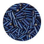 Rocailles-Perlen St�bchen, 6,75 mm, 14 g, Royalblau