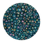 Rocailles-Perlen, 3,1 mm, 14 g, Gr�n Regenbogen