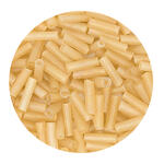Rocailles-Perlen St�bchen, 6,75 mm, 14 g, Beige Irisierend Matt