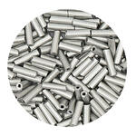 Rocailles-Perlen St�bchen, 6,75 mm, 14 g, Grau