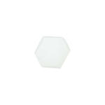 Glasschliff-Perlen Raute, 6 mm, 12 Stk, Wei� Milchig