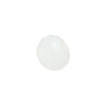 Glasschliff-Diskus Perle, 6 mm, 12 Stk, Wei� Milchig